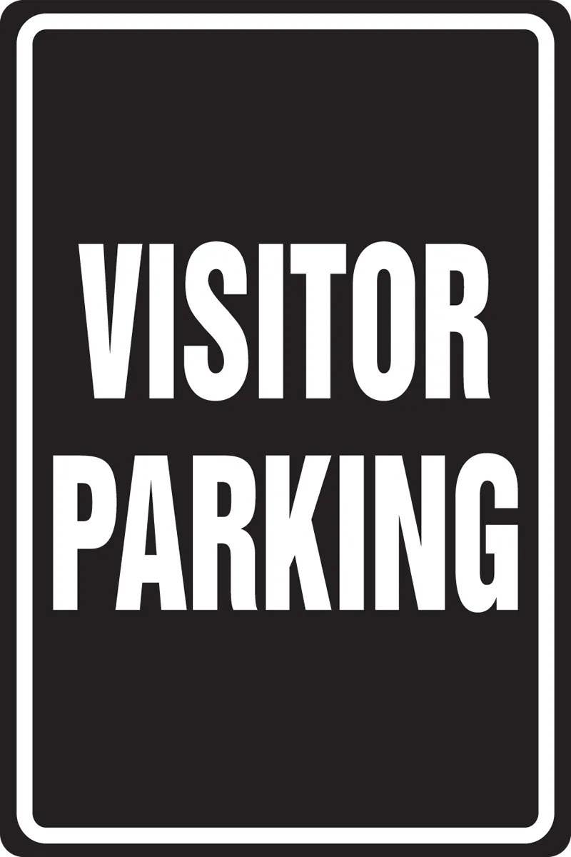 AccuformNMC MVHR433 Parking Sign, Visitor Parking, 18" H x 12" W