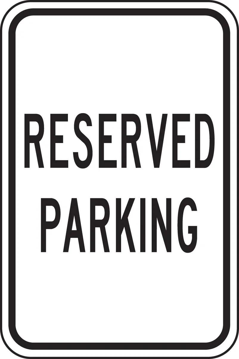 AccuformNMC MVHR434 Safety Sign, Reserved Parking, 18" H x 12" W