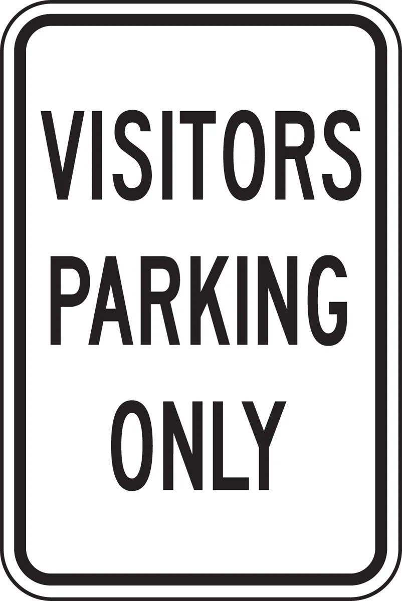 AccuformNMC MVHR437 Parking Sign, Visitor Parking Only, 18" H x 12" W