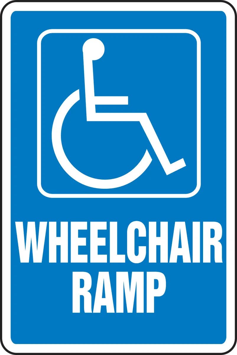 AccuformNMC MVHR456 Parking Sign, Wheelchair Ramp (Handicap Symbol), 18" H x 12" W