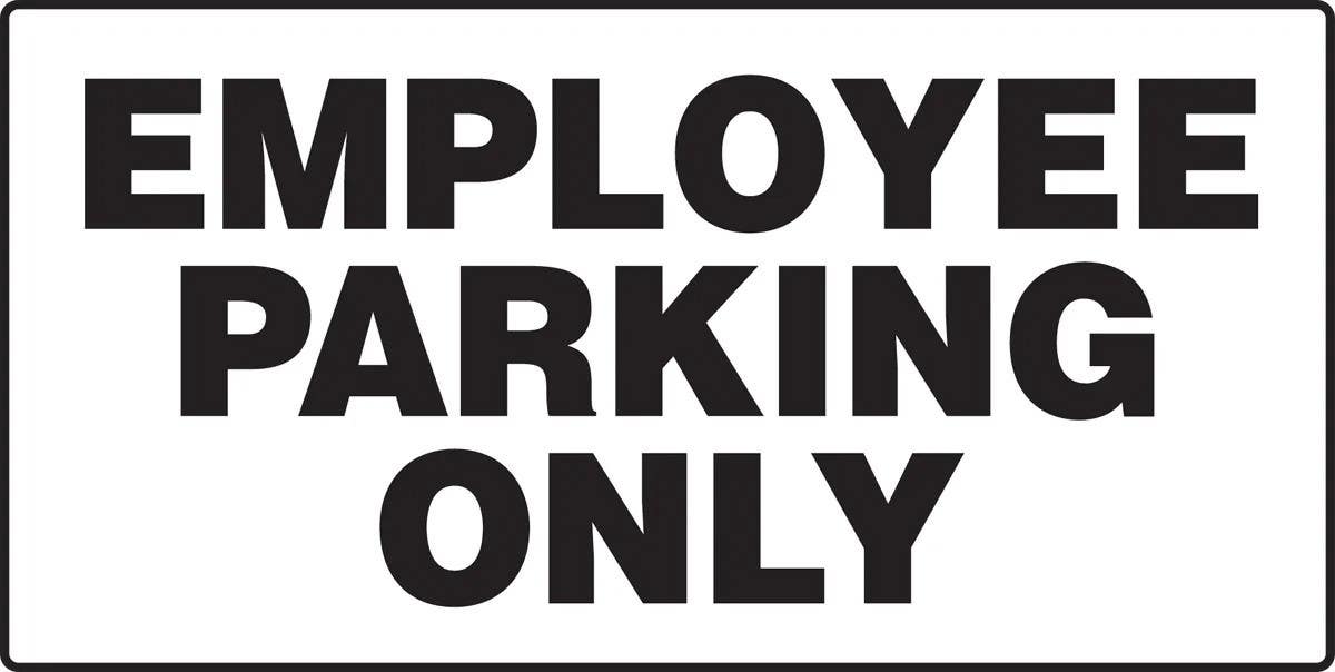 AccuformNMC MVHR541 Parking Sign, Employee Parking Only, 12" H x 18" W