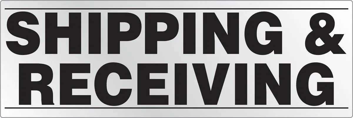 AccuformNMC MVHR564 Safety Sign, Shipping & Receiving, Engineer Grade Reflective Aluminum (.080), 24" H x 72" W