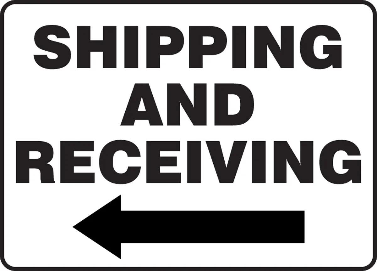 AccuformNMC MVHR5 Safety Sign, Shipping And Receiving