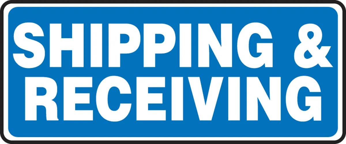AccuformNMC MVHR593 Safety Sign, Shipping & Receiving, 7" H x 17" W