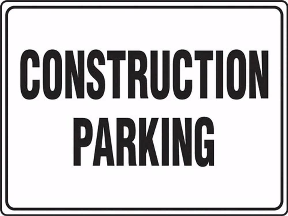 AccuformNMC MVHR596 BigSign, Construction Parking, 24" H x 36" W
