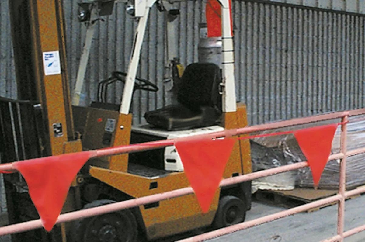 AccuformNMC MPBT0 Pennant Flag Tape, Heavy Duty Style (Fluorescent Orange)