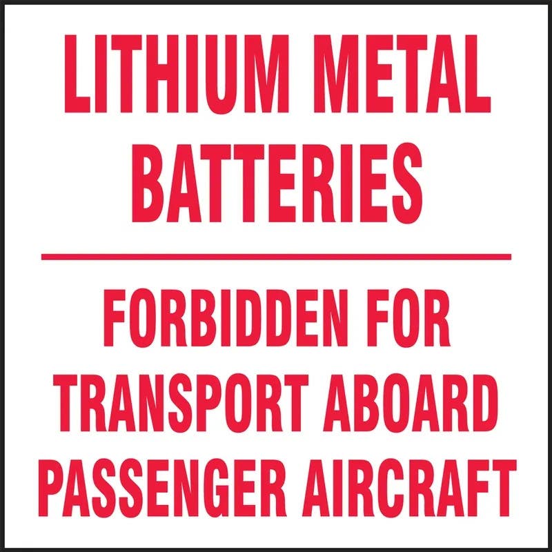 AccuformNMC MPC236 Shipping Label, Lithium Metal Batteries…, Adhesive Coated Paper, 5" H x 4" W, 500/Roll