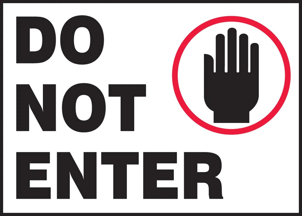 AccuformNMC MPCR501 OSHA Danger Corrugated Light-Duty Plastic Sign, Do Not Enter, 10" H x 14" W, 10/Pk