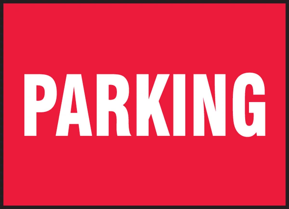 AccuformNMC MPCR510 OSHA Danger Corrugated Light-Duty Plastic Sign, Parking, 10" H x 14" W, 10/Pk