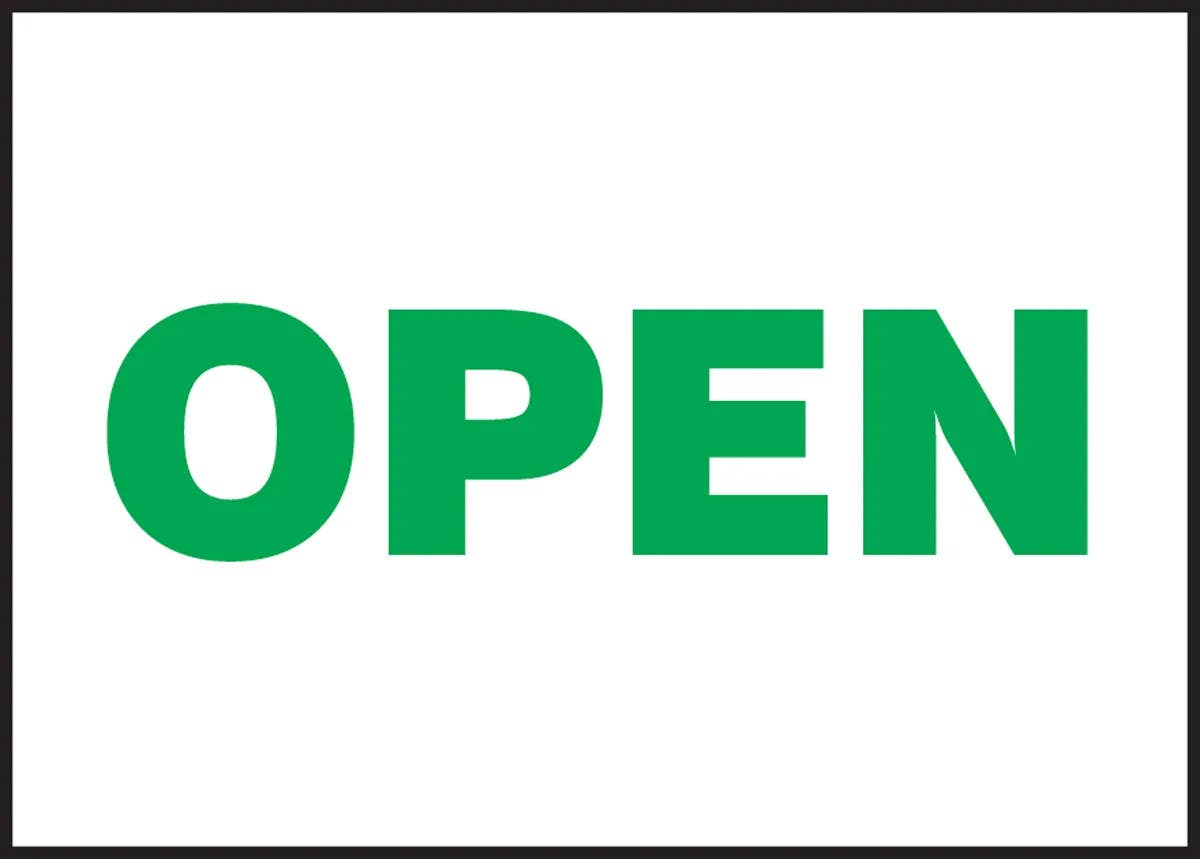 AccuformNMC MPCR511 OSHA Danger Corrugated Light-Duty Plastic Sign, Open, 10" H x 14" W, 10/Pk