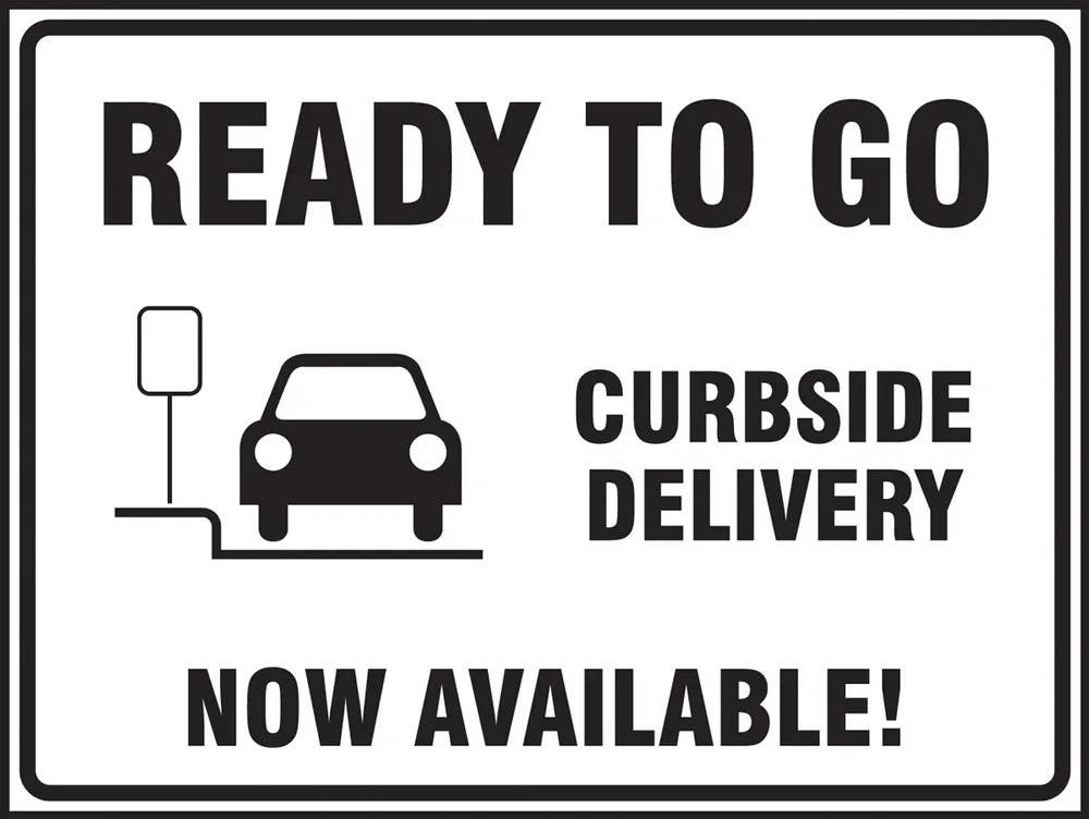 AccuformNMC MPCR542 Safety Sign, Ready To Go Curbside Delivery Now Available, Corrugated Plastic, 18" H x 24" W