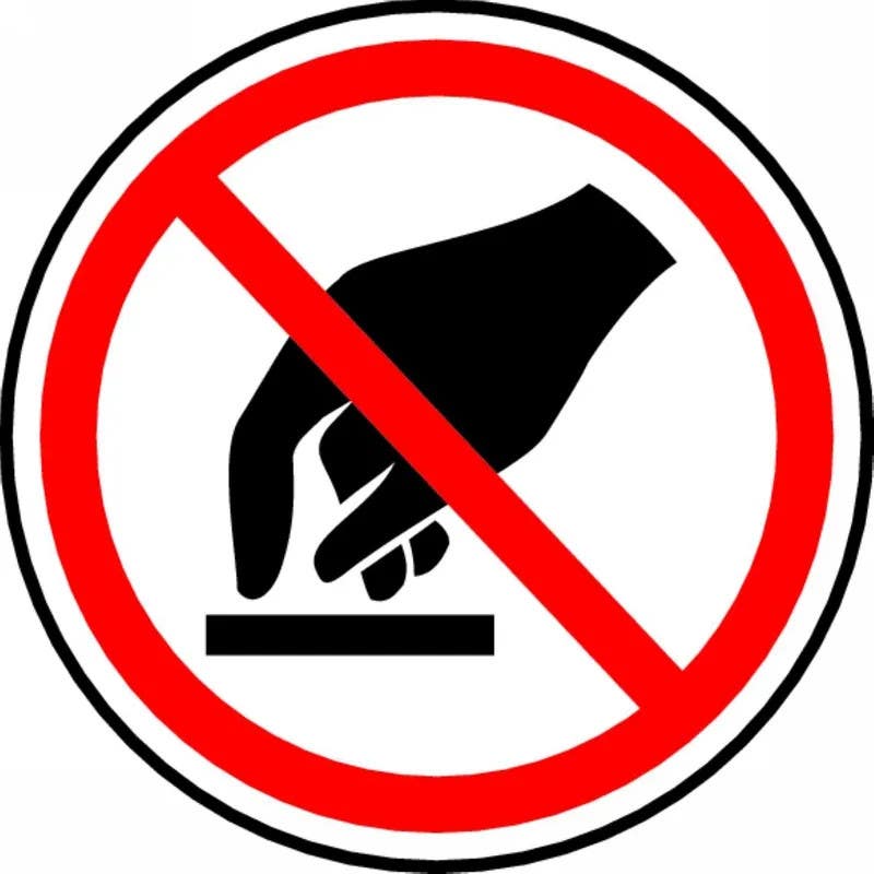 AccuformNMC MPCS5 CSA Pictograms Sign, Do Not Touch (Graphic)