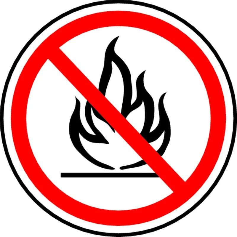 AccuformNMC MPCS5 CSA Pictograms Sign, Open Flame (Graphic)