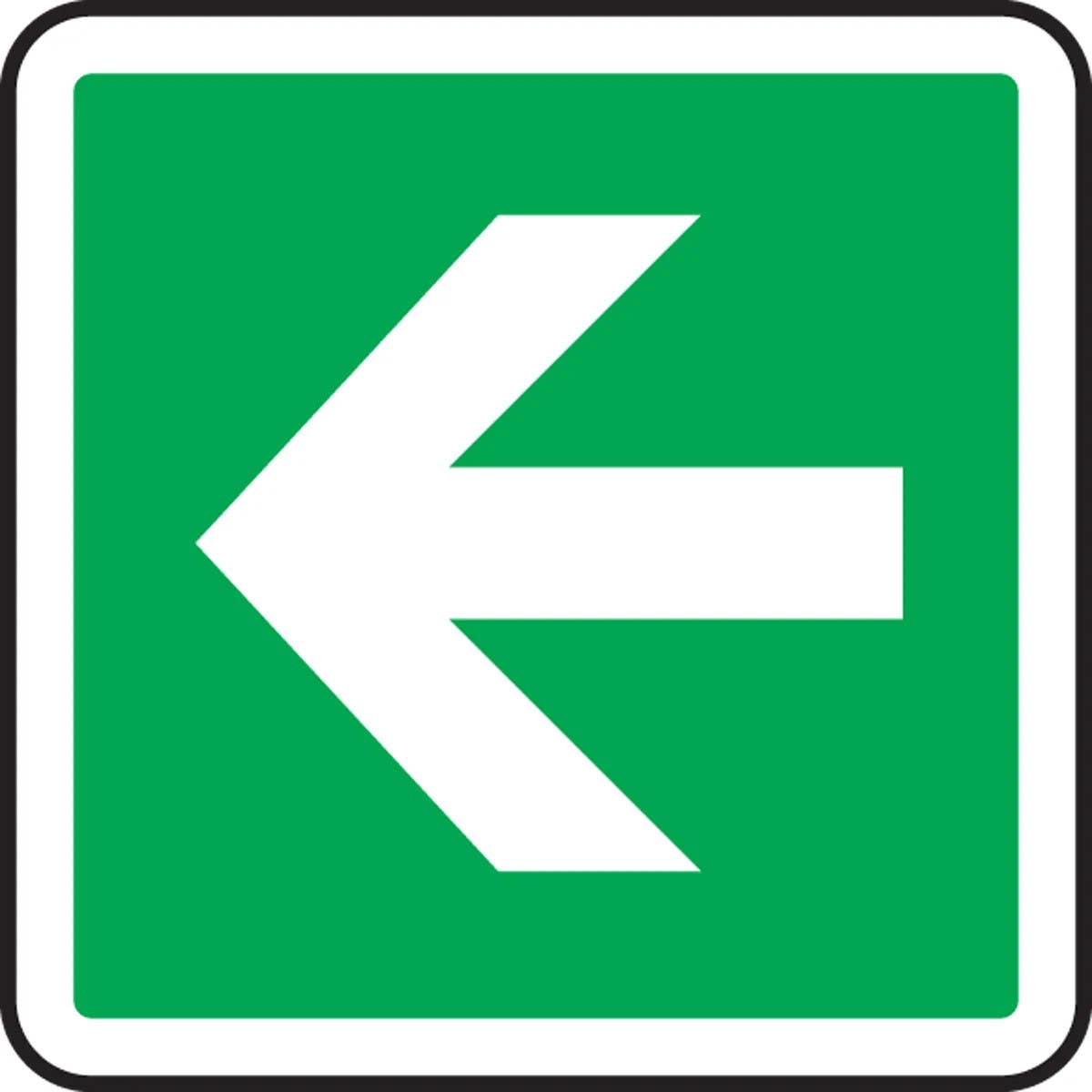 AccuformNMC MPCS5 CSA Pictogram Sign, Arrow (Graphic) Green Background