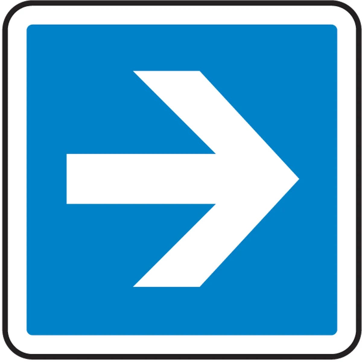 AccuformNMC MPCS5 CSA Pictogram Sign, Arrow (Graphic) Blue Background