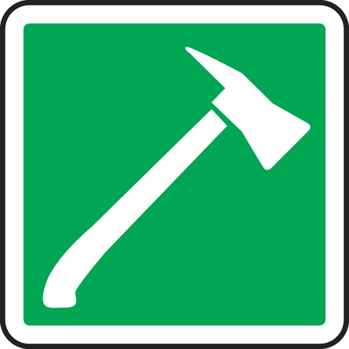 AccuformNMC MPCS5 CSA Pictograms Sign, Fire Axe (Graphic)