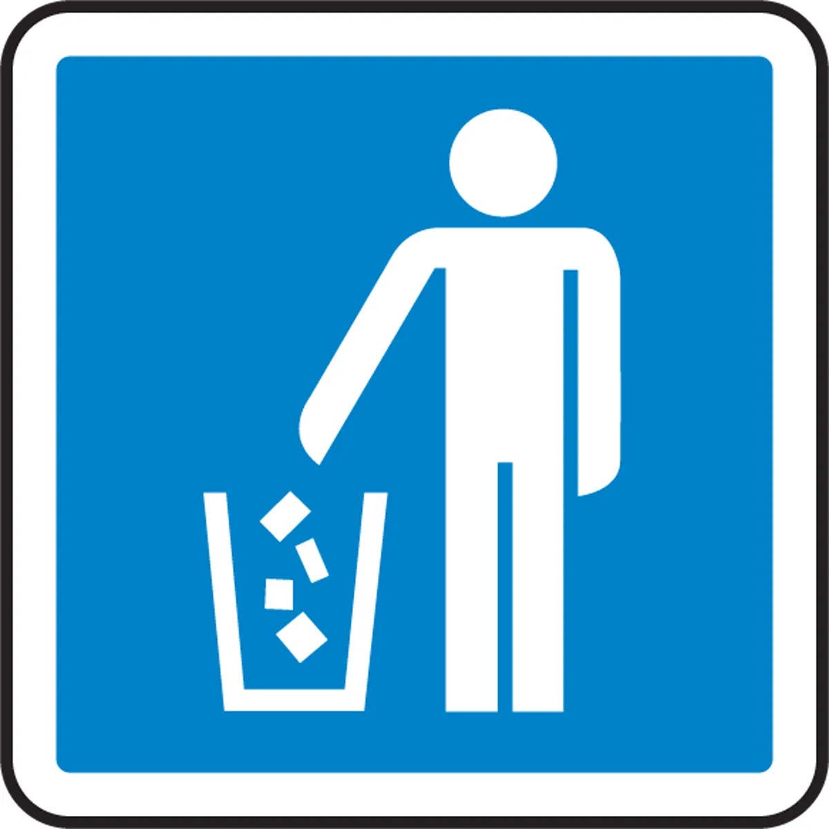 AccuformNMC MPCS5 CSA Pictograms Sign, Waste (Graphic)