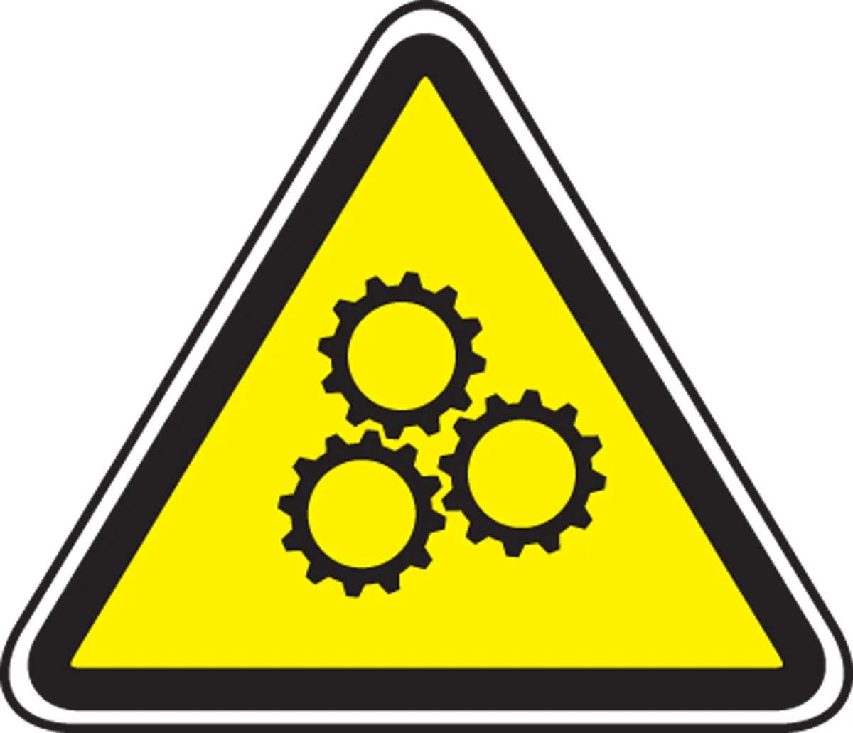 AccuformNMC MPCS6 CSA Pictograms Sign, Open Gears (Graphic)