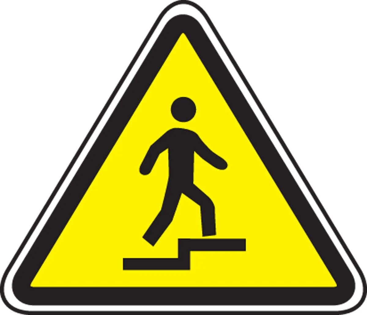 AccuformNMC MPCS6 CSA Pictograms Sign, Watch Out For Step (Graphic)
