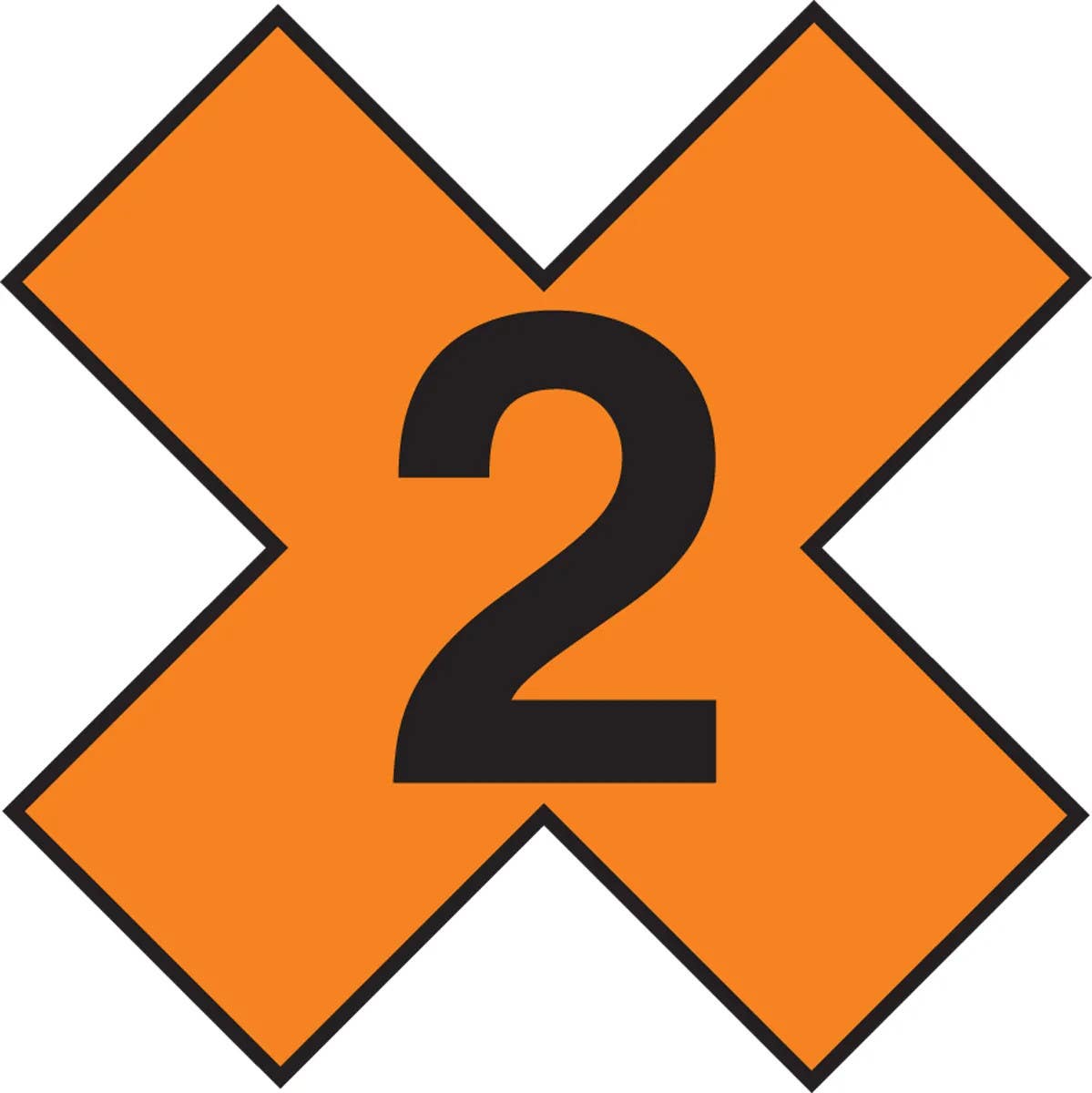 AccuformNMC MPG1 Military Fire Division Symbols, Fire Division 2 Or 6, Cross-Shaped