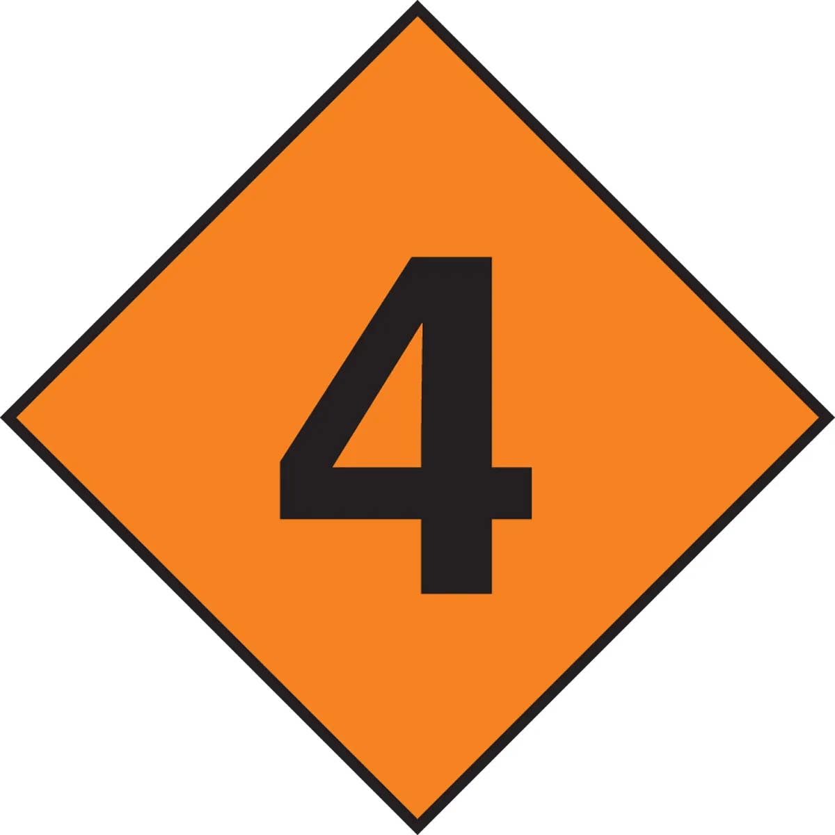 AccuformNMC MPG1 Military Fire Division Symbols, Fire Division 4, Diamond-Shaped