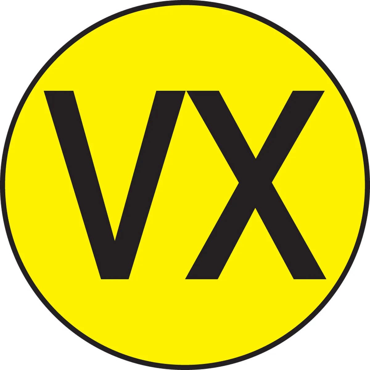 AccuformNMC MPG6 Chemical Agent Symbols, VX