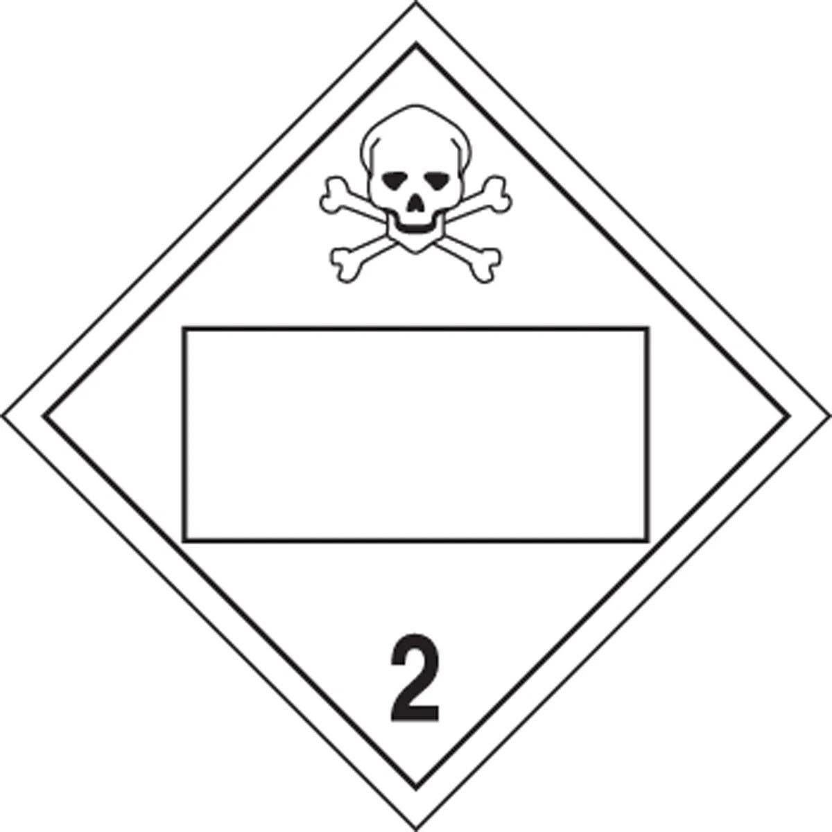 AccuformNMC MPL4DG2C Blank DOT Placard, Hazard Class 2 - Poison, 10-3/4" H x 10-3/4" W
