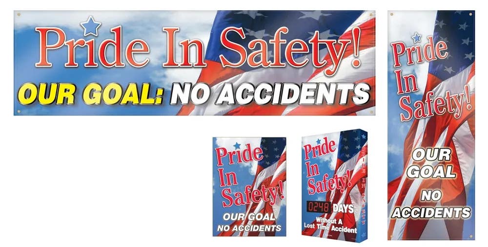 AccuformNMC MSK406 Safety Awareness Kit, Pride In Safety Our Goal No Accidents