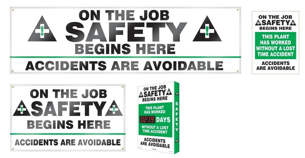 AccuformNMC MSK410 Safety Awareness Kit, On The Job Safety Begins Here, Accidents Are Avoidable