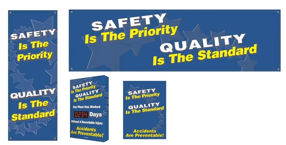 AccuformNMC MSK414 Safety Campaign Kit, Safety Is The Priority - Quality Is The Standard