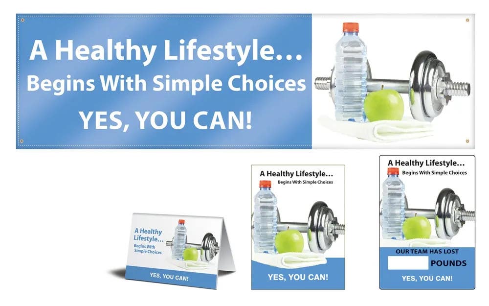 AccuformNMC MSK470 Workhealthy Motivational Sets, A Healthy Lifestyle Begins With Simple Choices