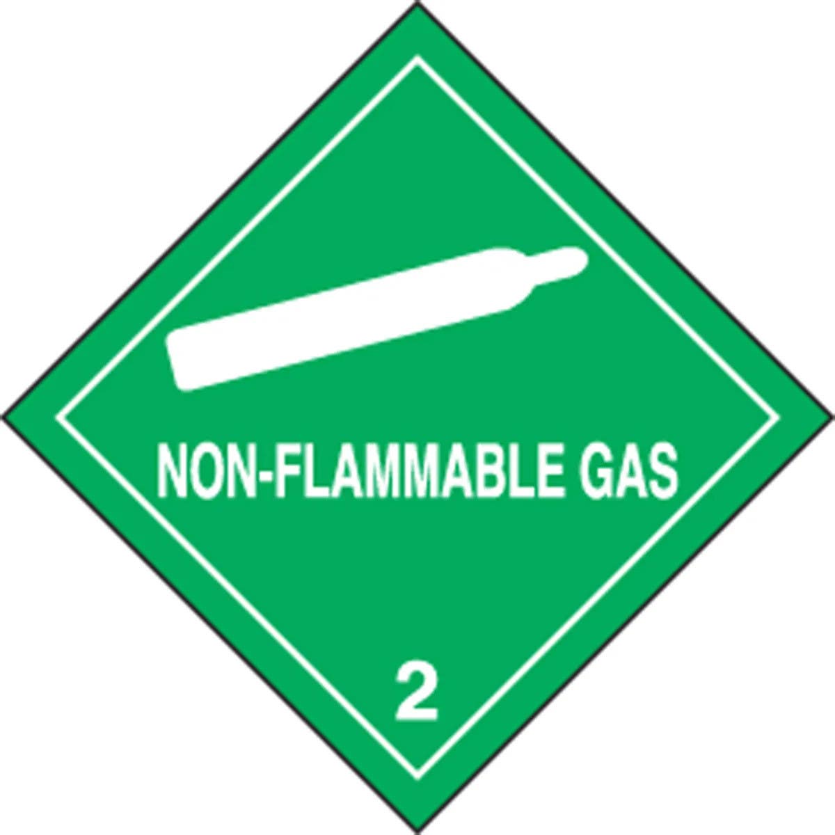AccuformNMC MSL201 DOT Shipping Label, Hazard Class 2, Non-Flammable Gas, 4" x 4", 250/Roll