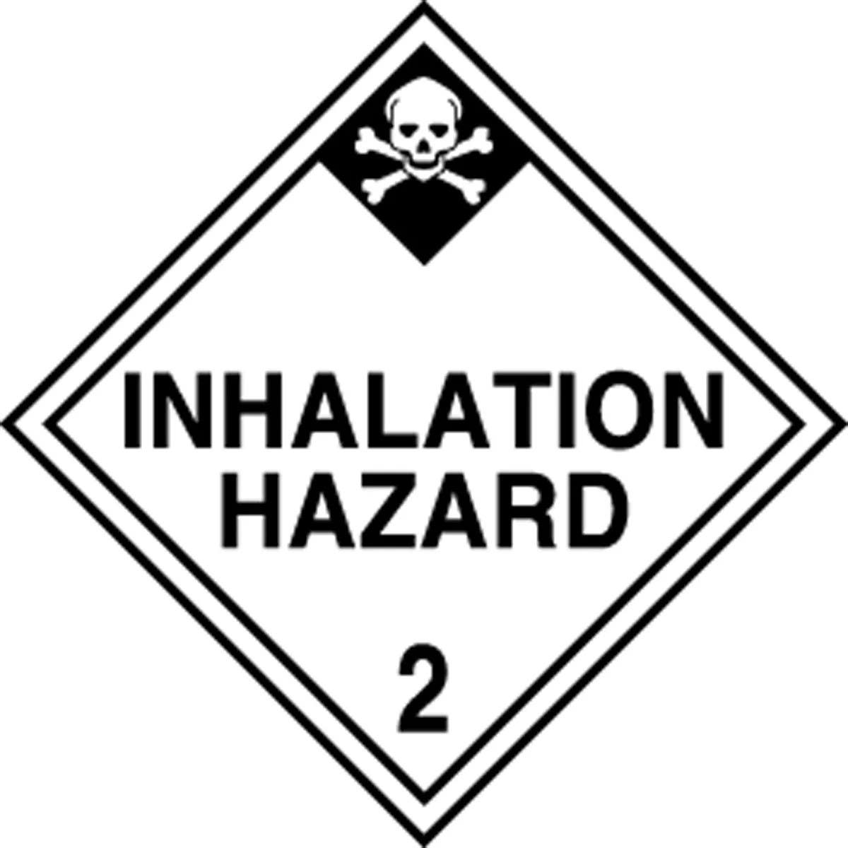 AccuformNMC MSL205 DOT Shipping Label, Hazard Class 2, Inhalation Hazard, 4" x 4", 250/Roll