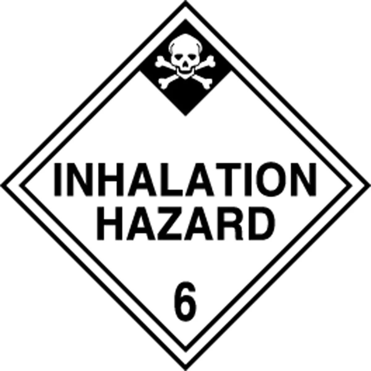 AccuformNMC MSL605 DOT Shipping Label, Hazard Class 6, Inhalation Hazard, 4" x 4", 250/Roll