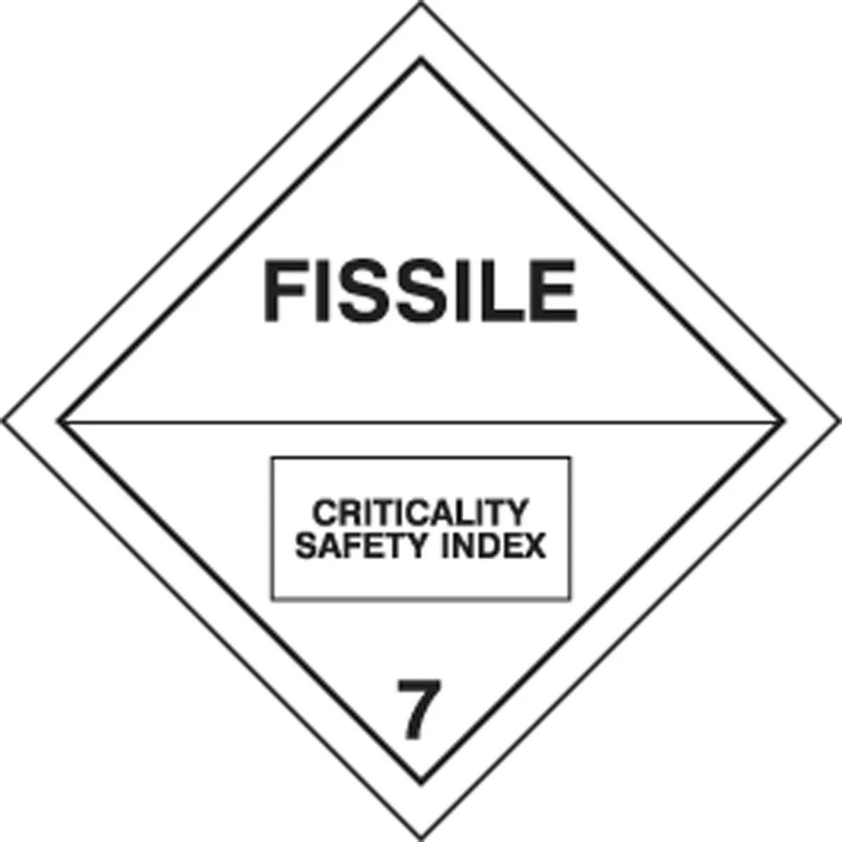 AccuformNMC MSL704 DOT Shipping Label, Hazard Class 7, Fissile, 4" x 4", 250/Roll