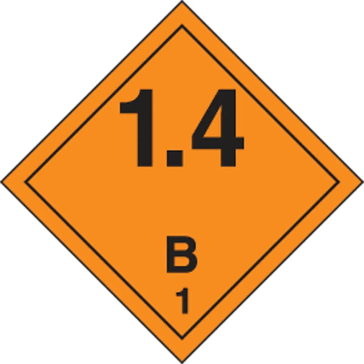 AccuformNMC TCP142 TDG Placard – Class 1, 10-3/4" H x 10-3/4" W