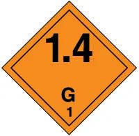 AccuformNMC TCP147 TDG Placard – Class 1, 10-3/4" H x 10-3/4" W