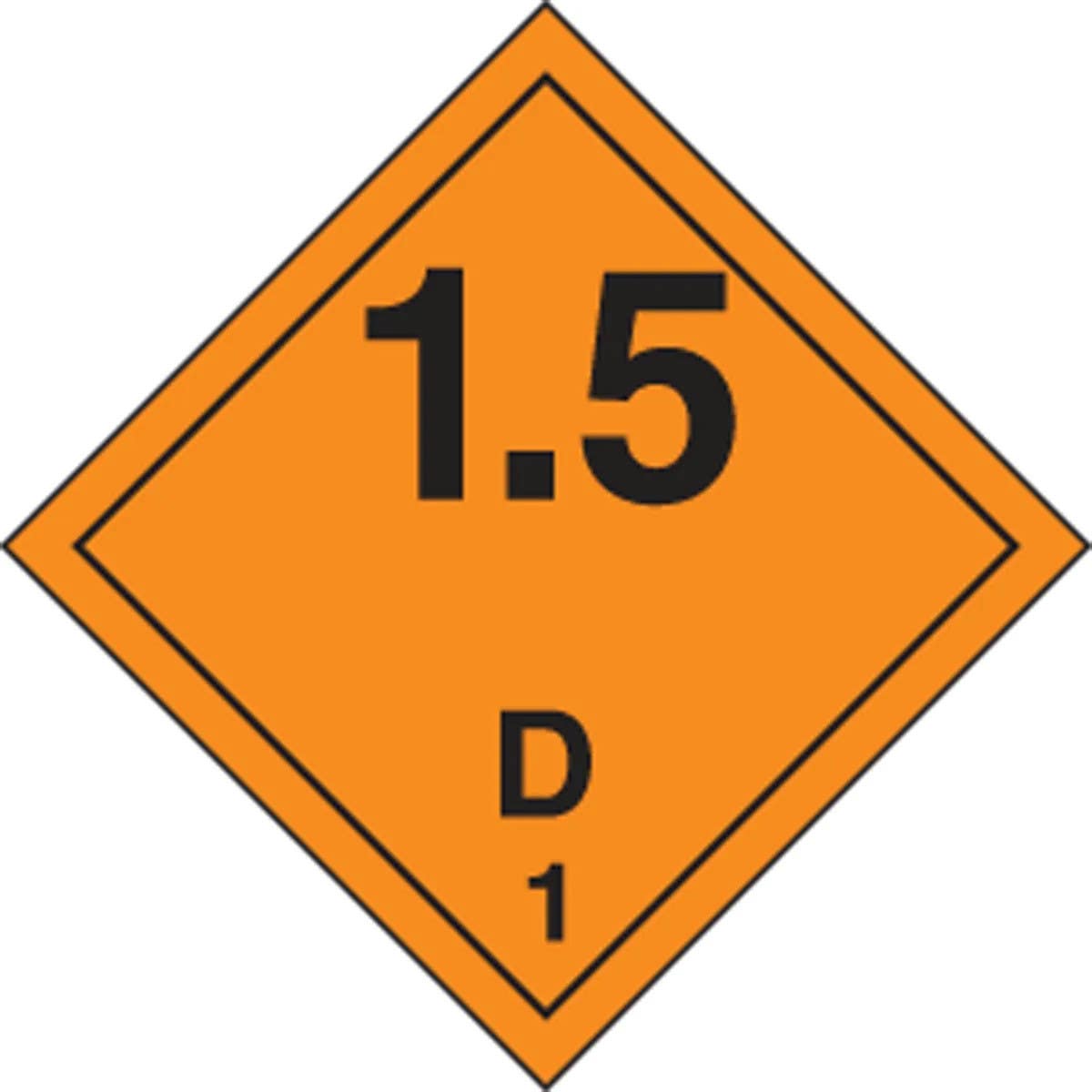 AccuformNMC TCP154 TDG Placard – Class 1, 10-3/4" H x 10-3/4" W