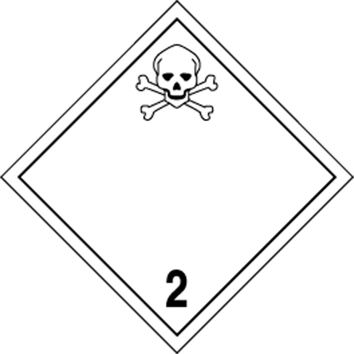 AccuformNMC TCP206 TDG Placard – Class 2, 10-3/4" H x 10-3/4" W