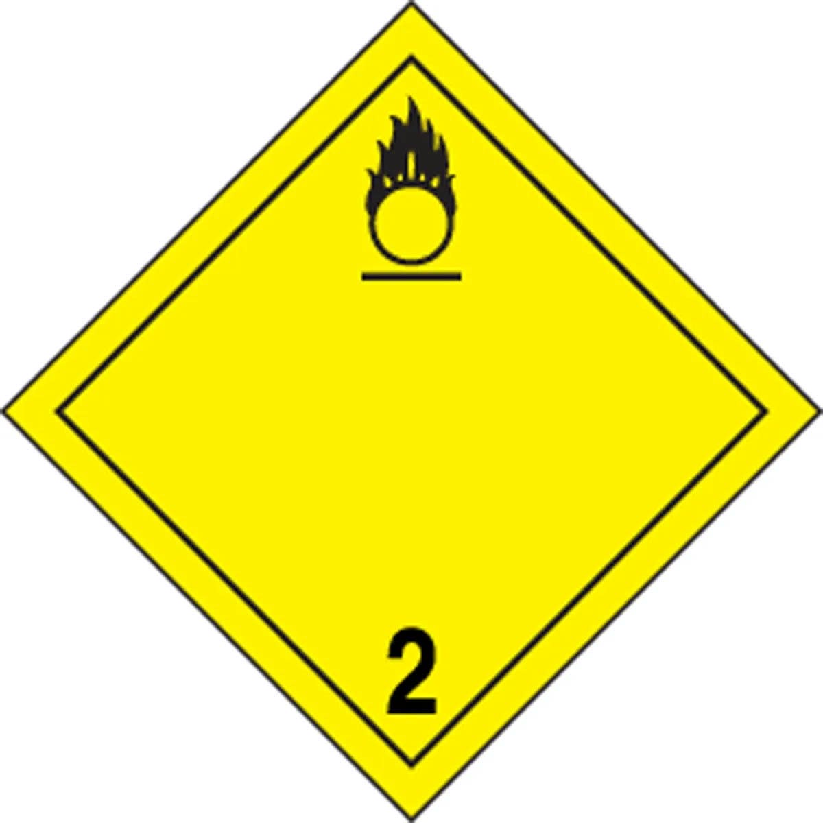 AccuformNMC TCP208 TDG Placard – Class 2, 10-3/4" H x 10-3/4" W