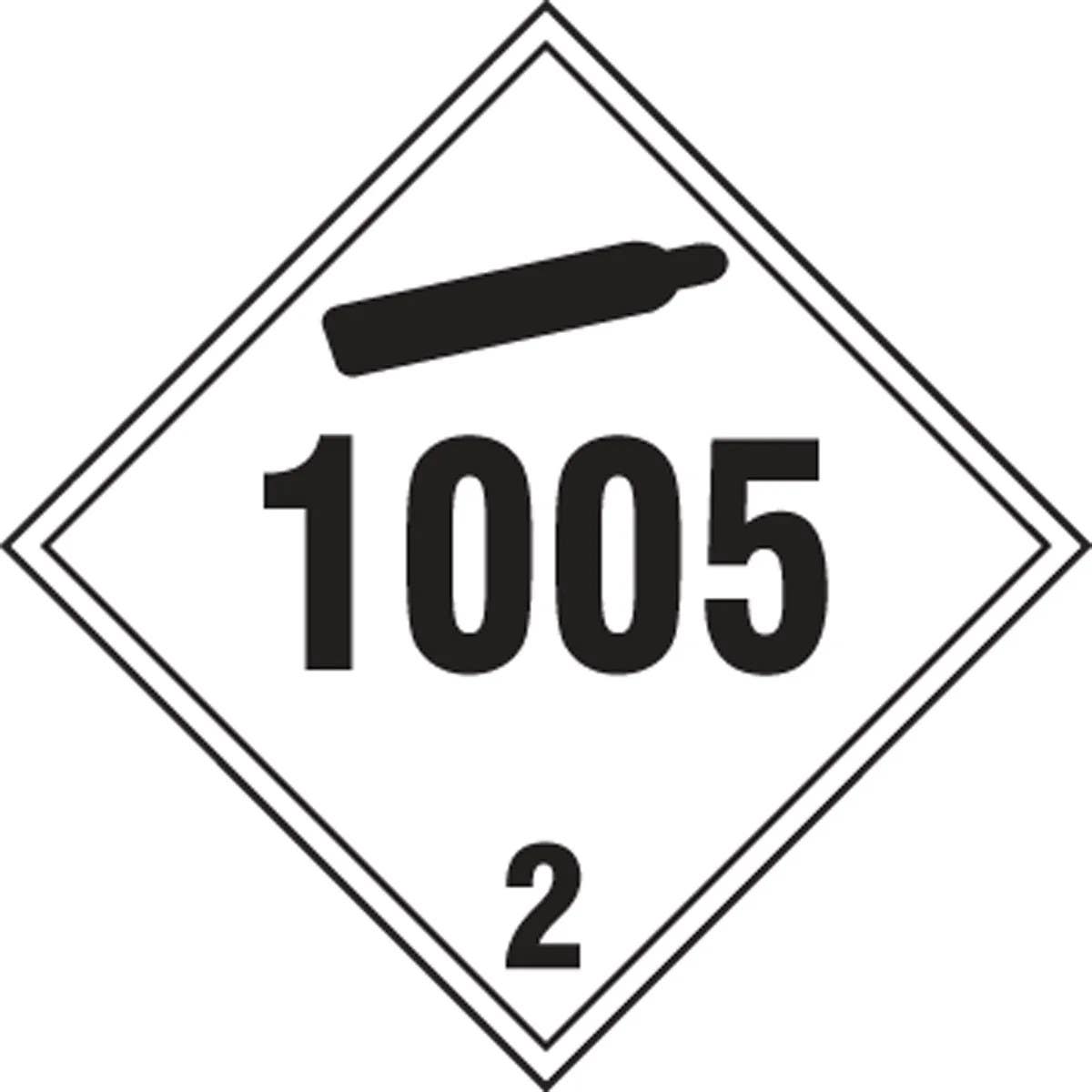 AccuformNMC TCP262 TDG Placard – Class 2, 10-3/4" H x 10-3/4" W