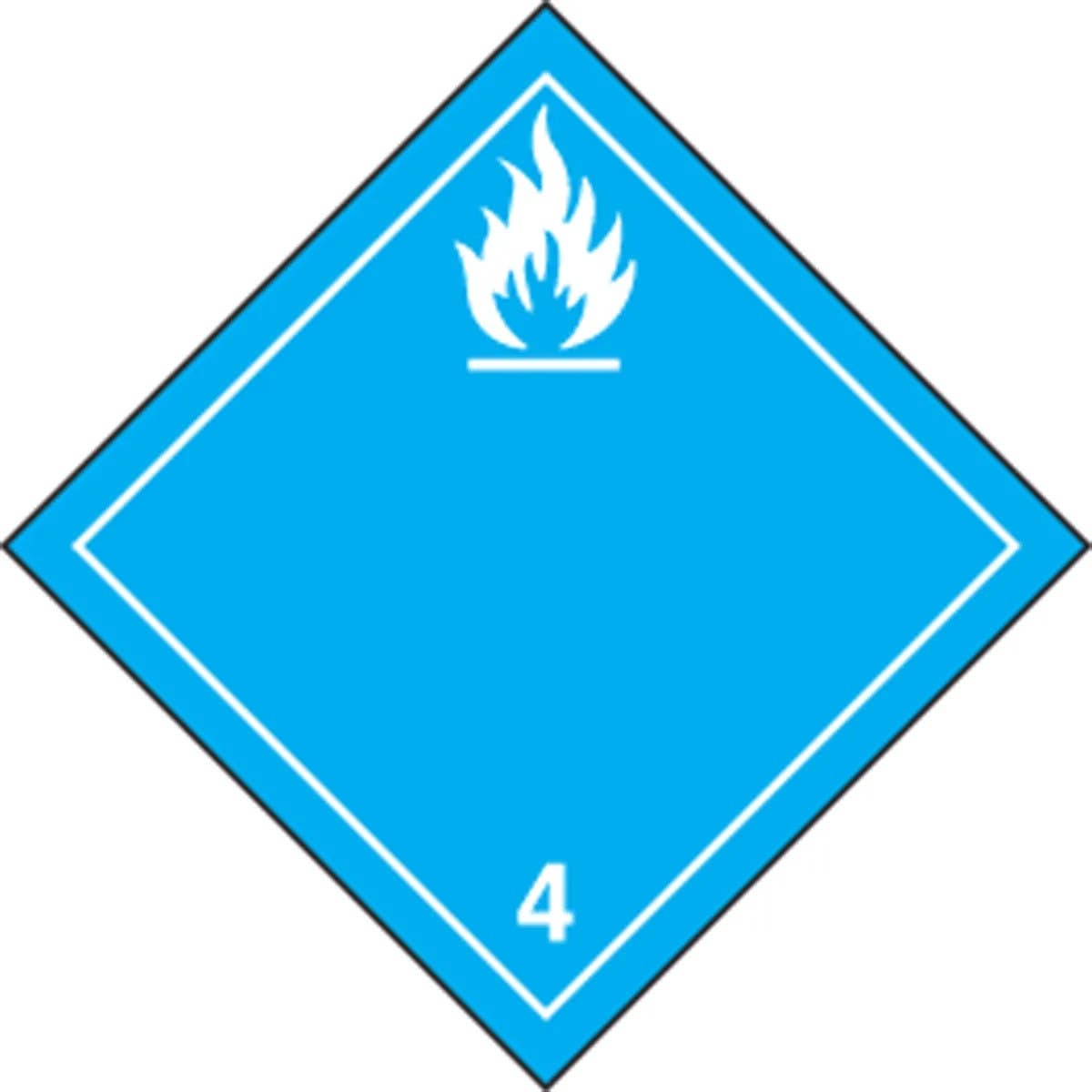 AccuformNMC TCP428 TDG Placard – Class 4, 10-3/4" H x 10-3/4" W