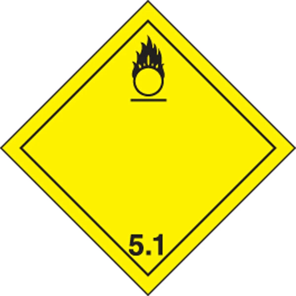 AccuformNMC TCP511 TDG Placard – Class 5, 10-3/4" H x 10-3/4" W