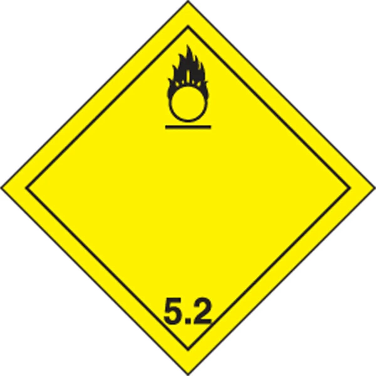 AccuformNMC TCP522 TDG Placard – Class 5, 10-3/4" H x 10-3/4" W