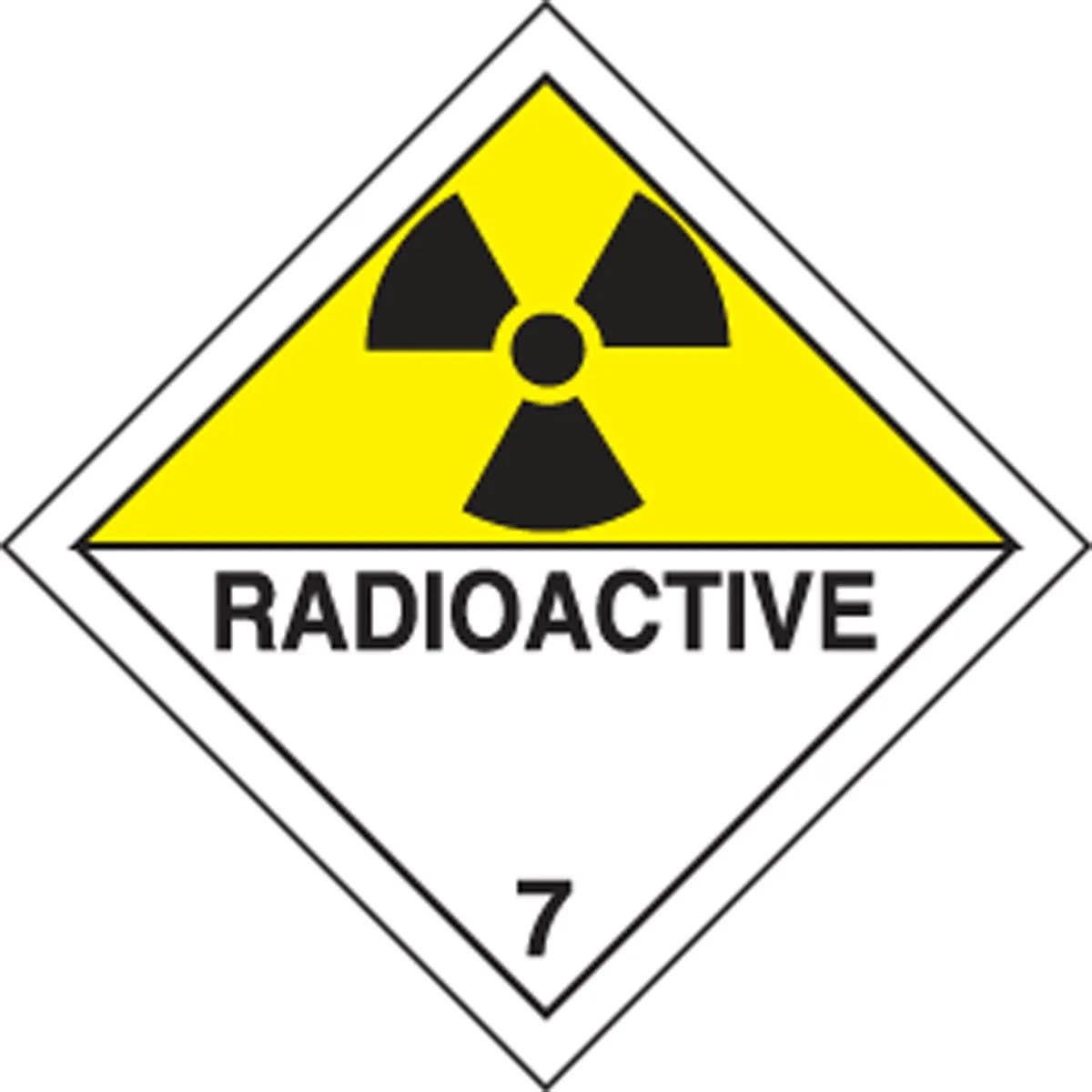 AccuformNMC TCP747 TDG Placard – Class 7, 10-3/4" H x 10-3/4" W