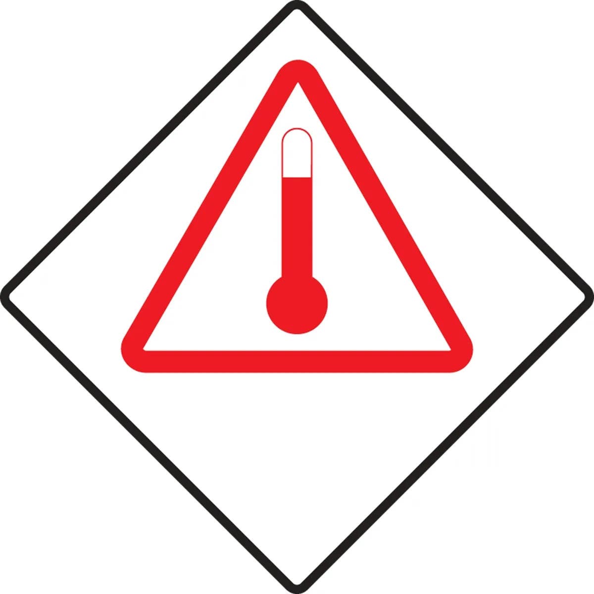 AccuformNMC TCP953 TDG Placard – Elevated Temperature, 10-3/4" H x 10-3/4" W