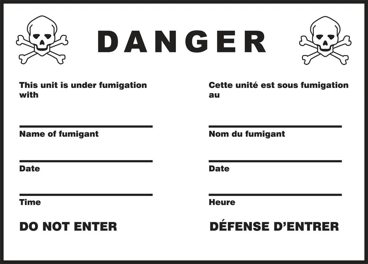 AccuformNMC TCP965FV1 TDG Placard – Fumigation Sign, Reflective Vinyl, 10-3/4" H x 10-3/4" W