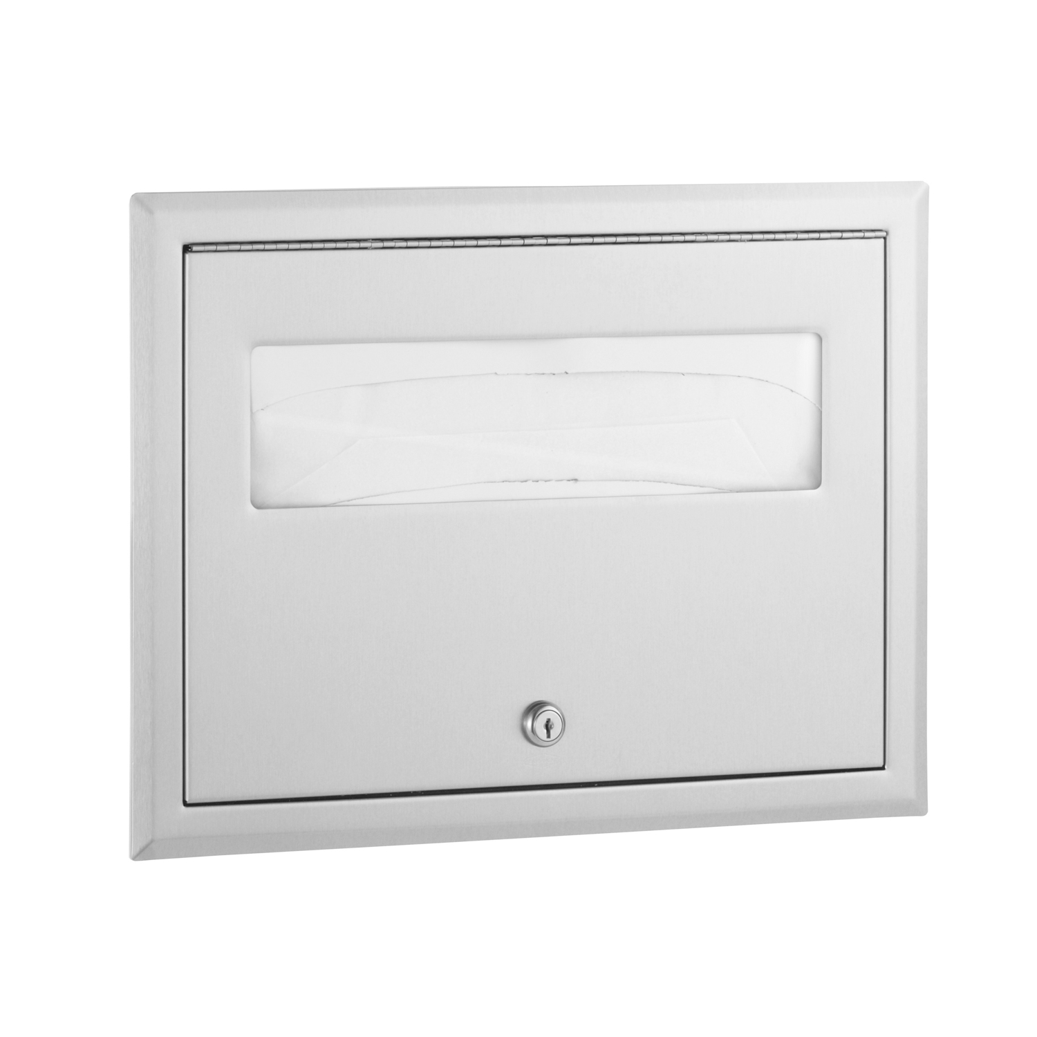 Bobrick B-301 ClassicSeries Recessed Seat-Cover Dispenser, Finish-Satin