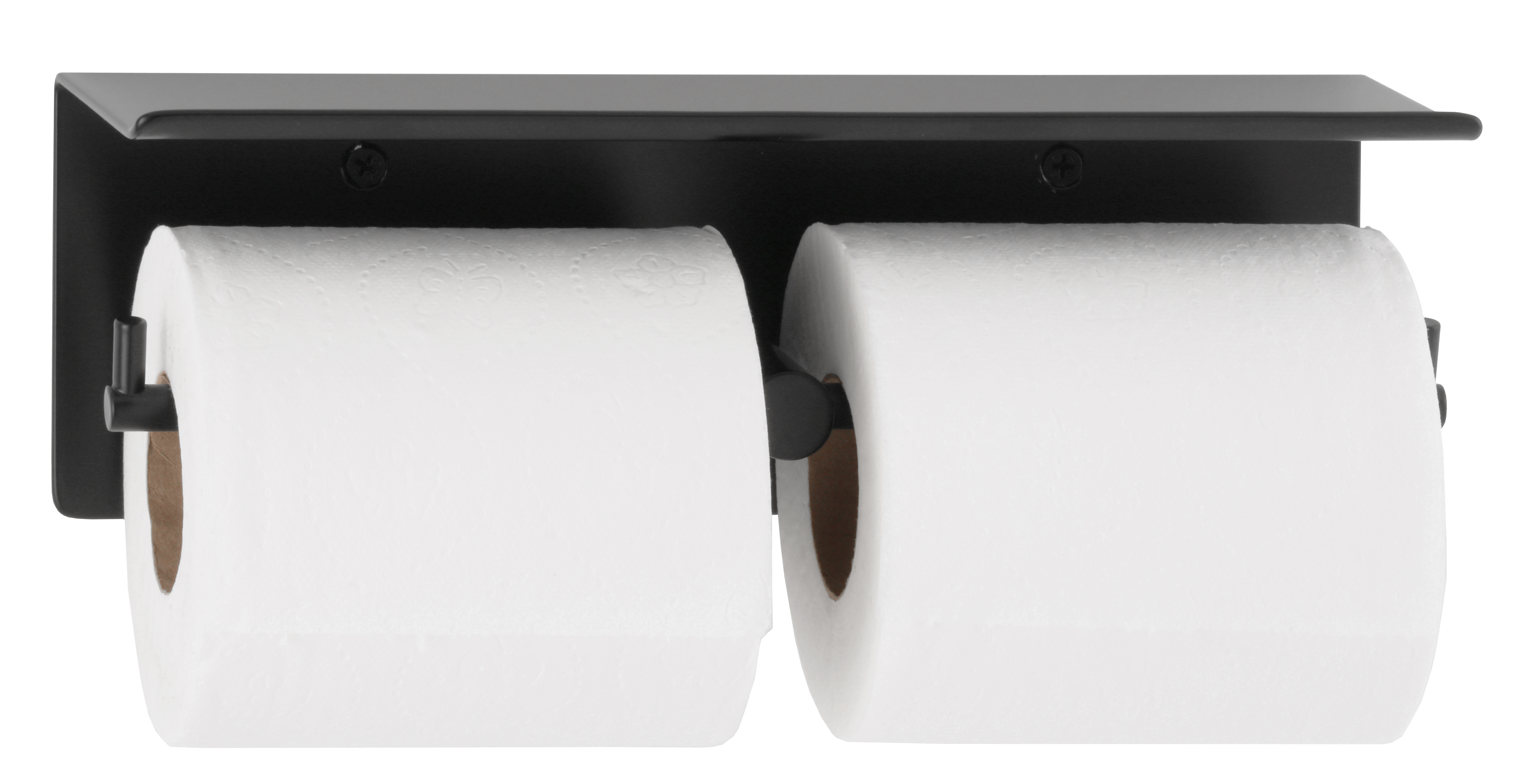 Bobrick B-540 Cubicle Collection Surface-Mounted Toilet Tissue Dispenser & Utility Shelf, Two Rolls
