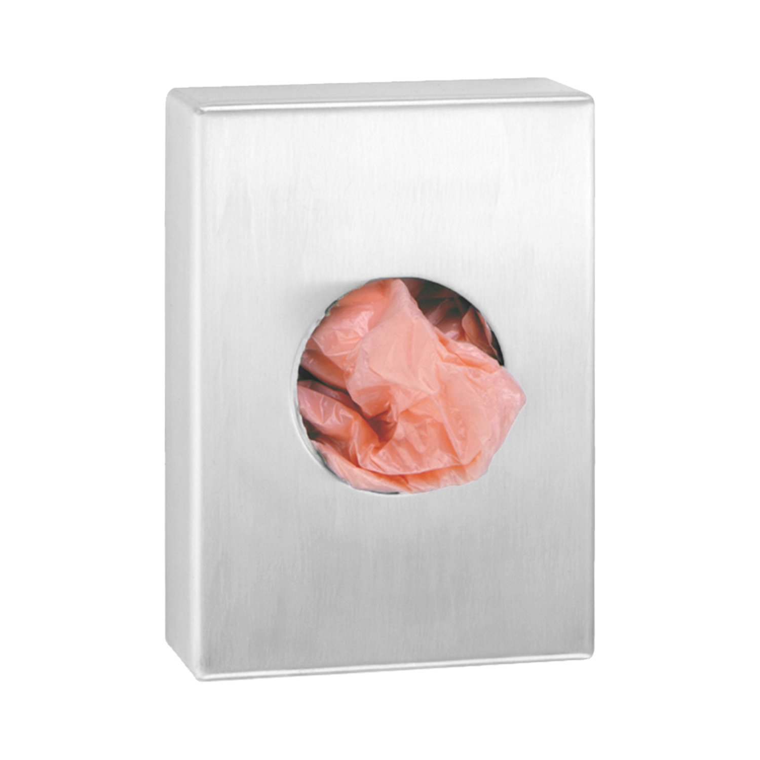 Bobrick B-3541 TrimLineSeries Surface-Mounted Sanitary Disposal Bag Dispenser, Finish-Satin